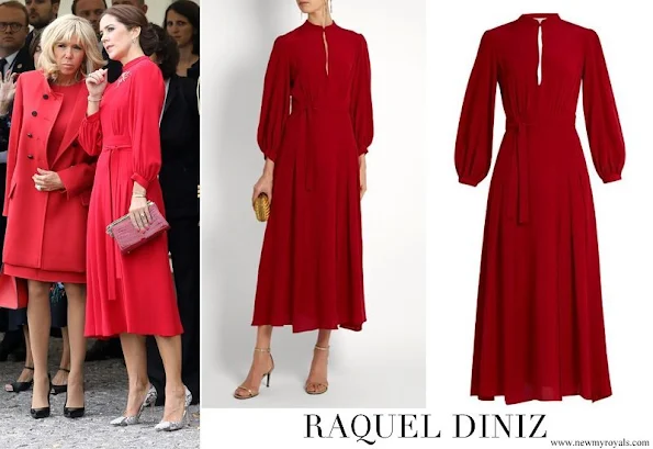Crown Princess Mary wore Raquel Diniz Armonia silk georgette dress