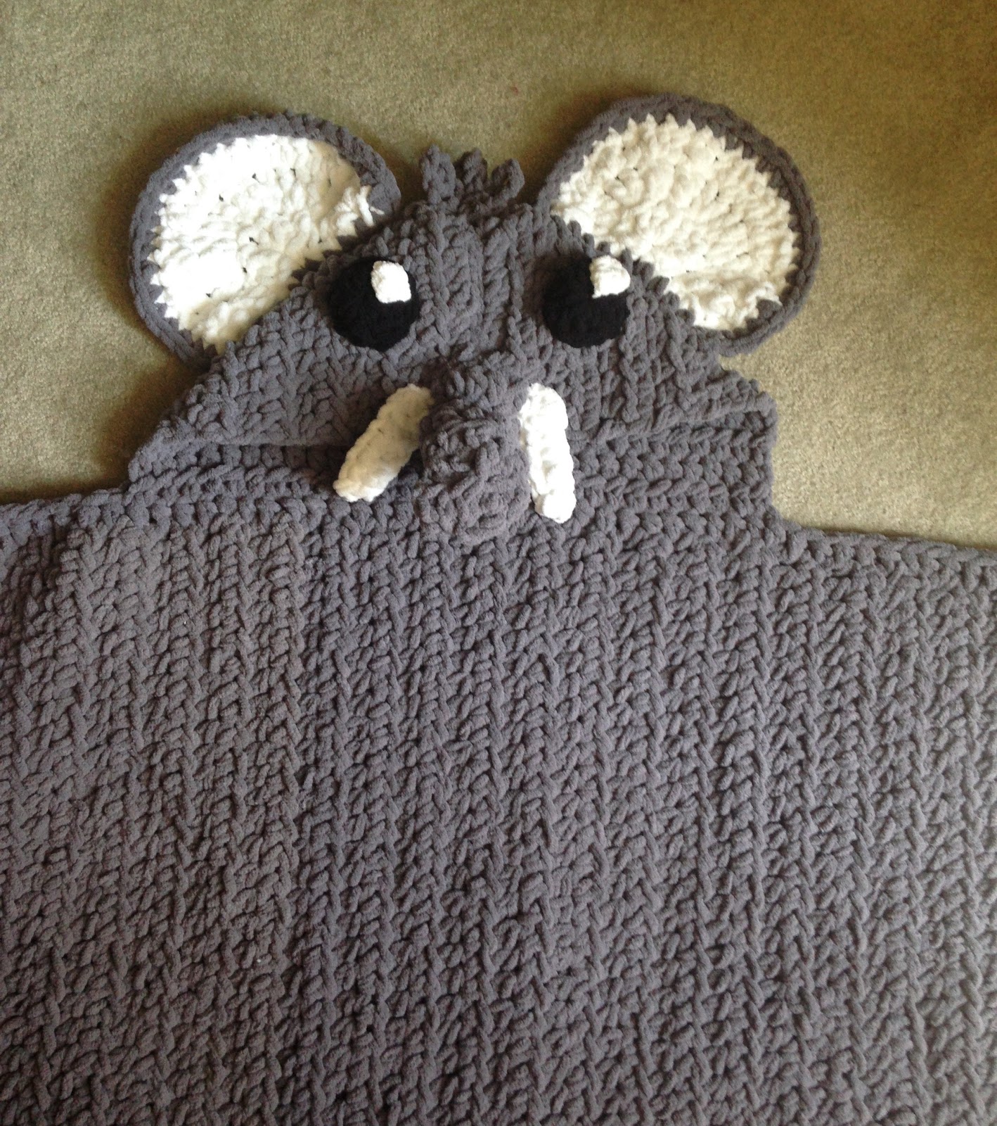 The Perfect Stitch... Hoodie Elephant Blanket