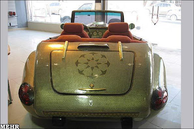 خودرو خاتم کاری شده توسط هنرمندان شیرازی