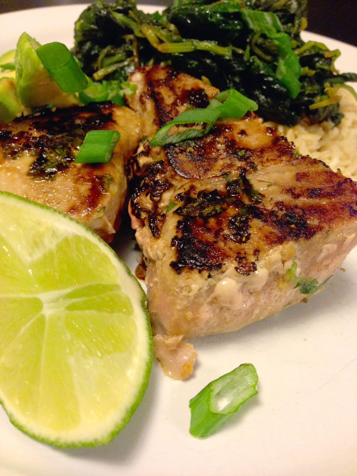 Barbell in the Kitchen On the Menu Tuna Steaks with GingerCilantro