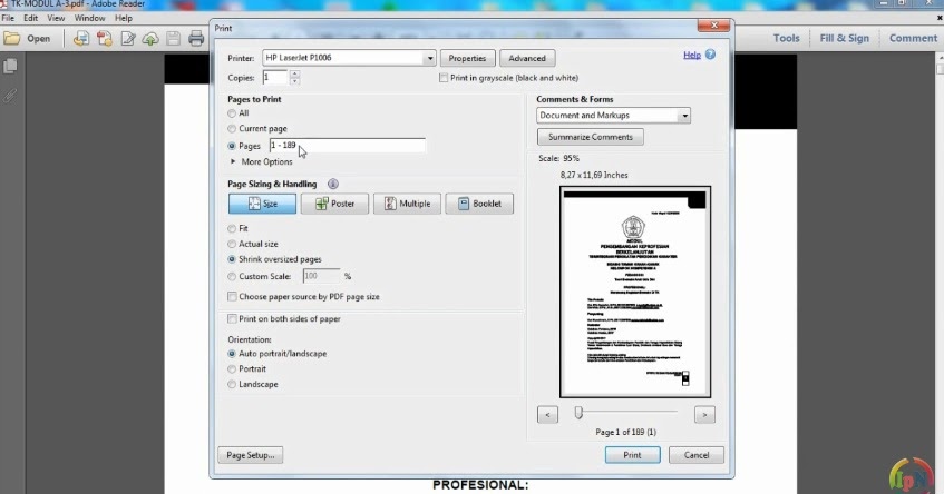 Cara Print Bolak Balik Seperti BUKU Pada File PDF dengan