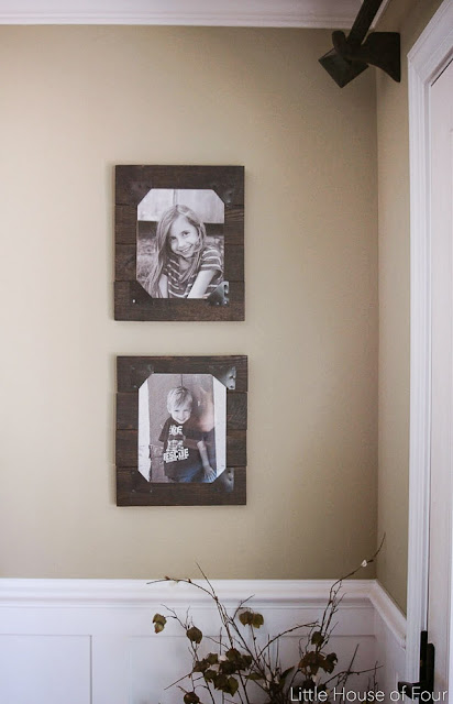 Turn old pallets into the perfect rustic picture frames! - Little House of Four