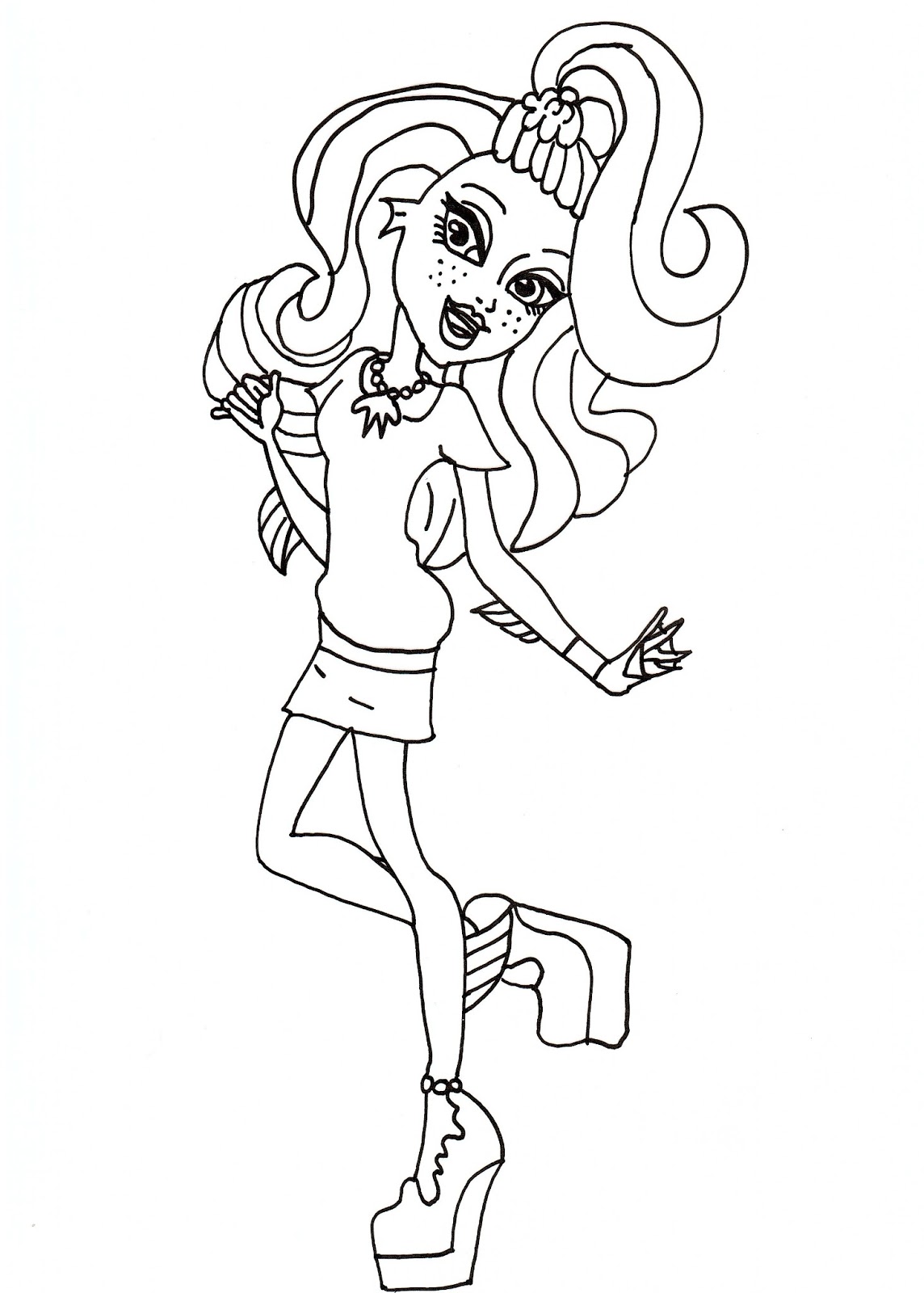 Free Printable Monster High Coloring Pages Lagoona Scaris