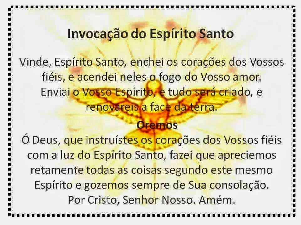 A Mão da Vida Invocação do Espírito Santo A Mão da Vida Invocação do Espírito Santo