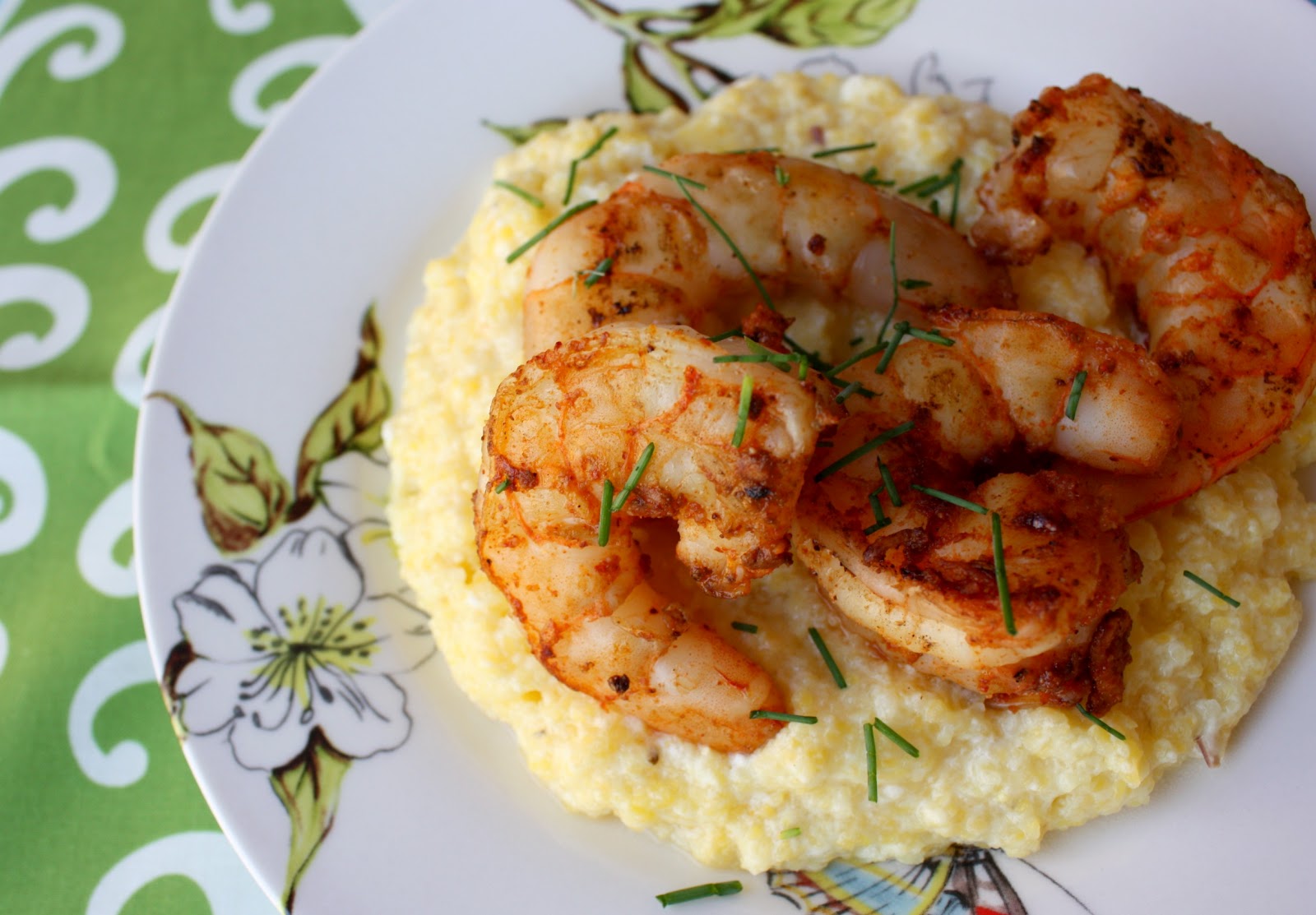 Emerald Rice Cooking shrimp and grits