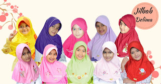 Jilbab anak delima collection