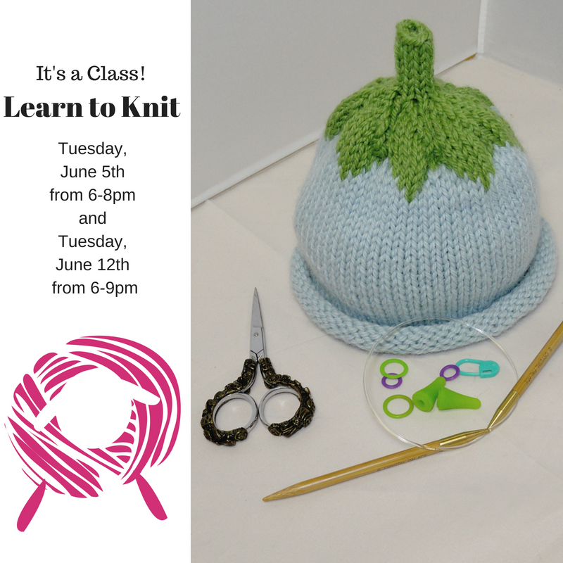 Knitique June Learn to Knit Class
