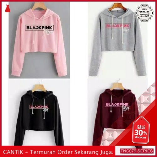 FNC079S30 Sweate Crop Hodie Black In Serba 40 Ribuan