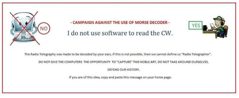 Campaign against the use of morse decoder