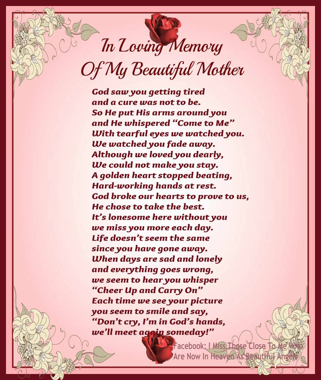 Mothers day in heaven quotes for facebook