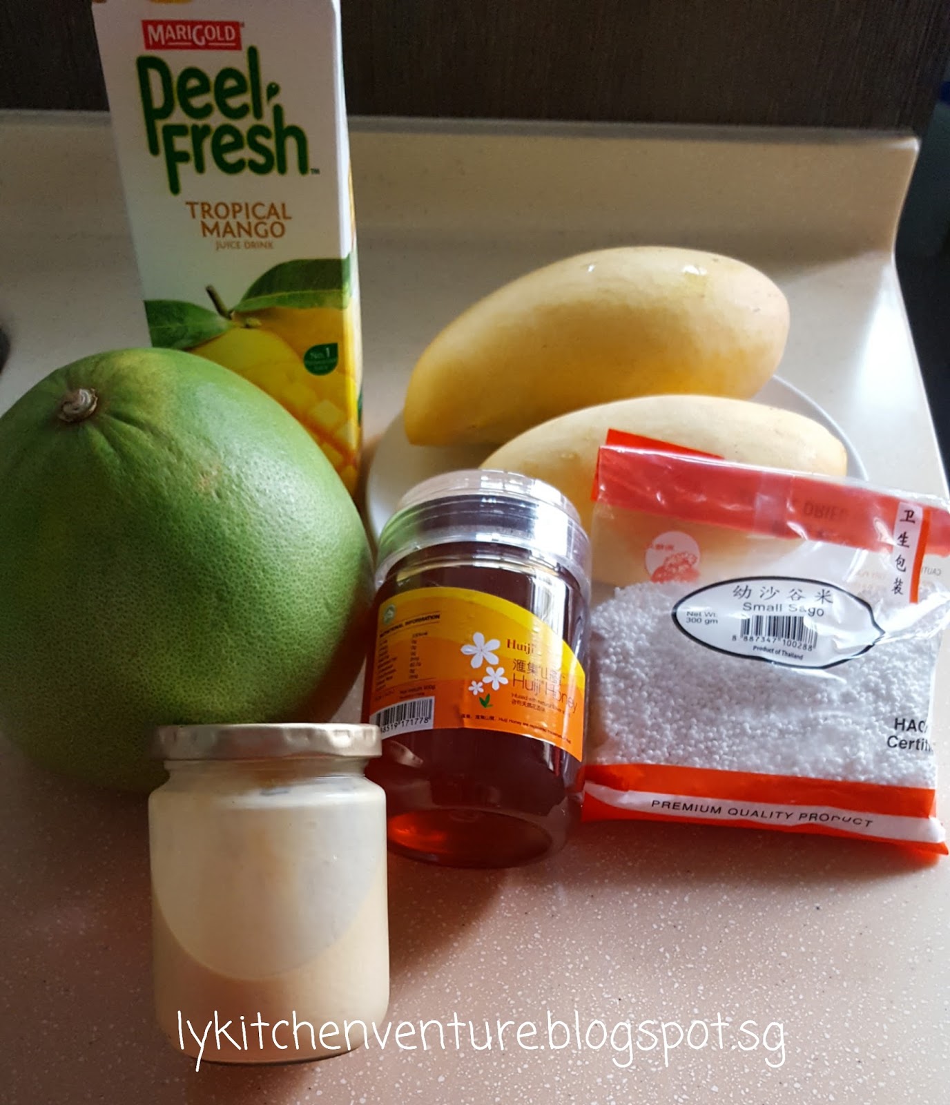 LY's Kitchen Ventures Mango Sago Pomelo (杨枝甘露)