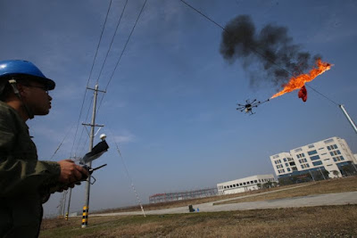 Drons amb llançaflames a la Xina