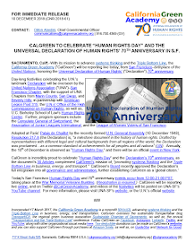 Transportica Calgreen To Celebrate Human Rights Day And The Universal Declaration Of Human Rights 70th Anniversary In San Francisco