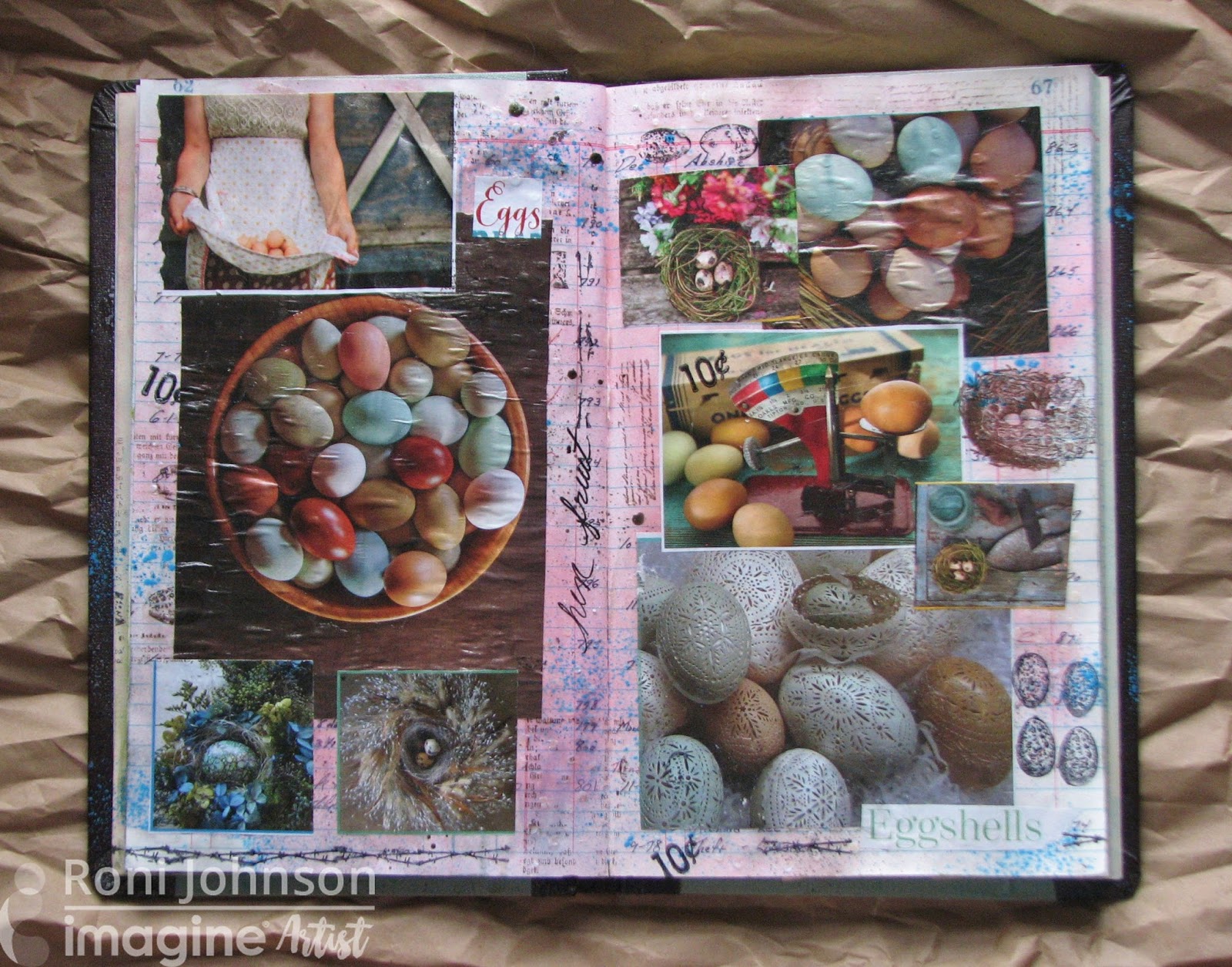 Ink Stains Farm Girl Glue Book