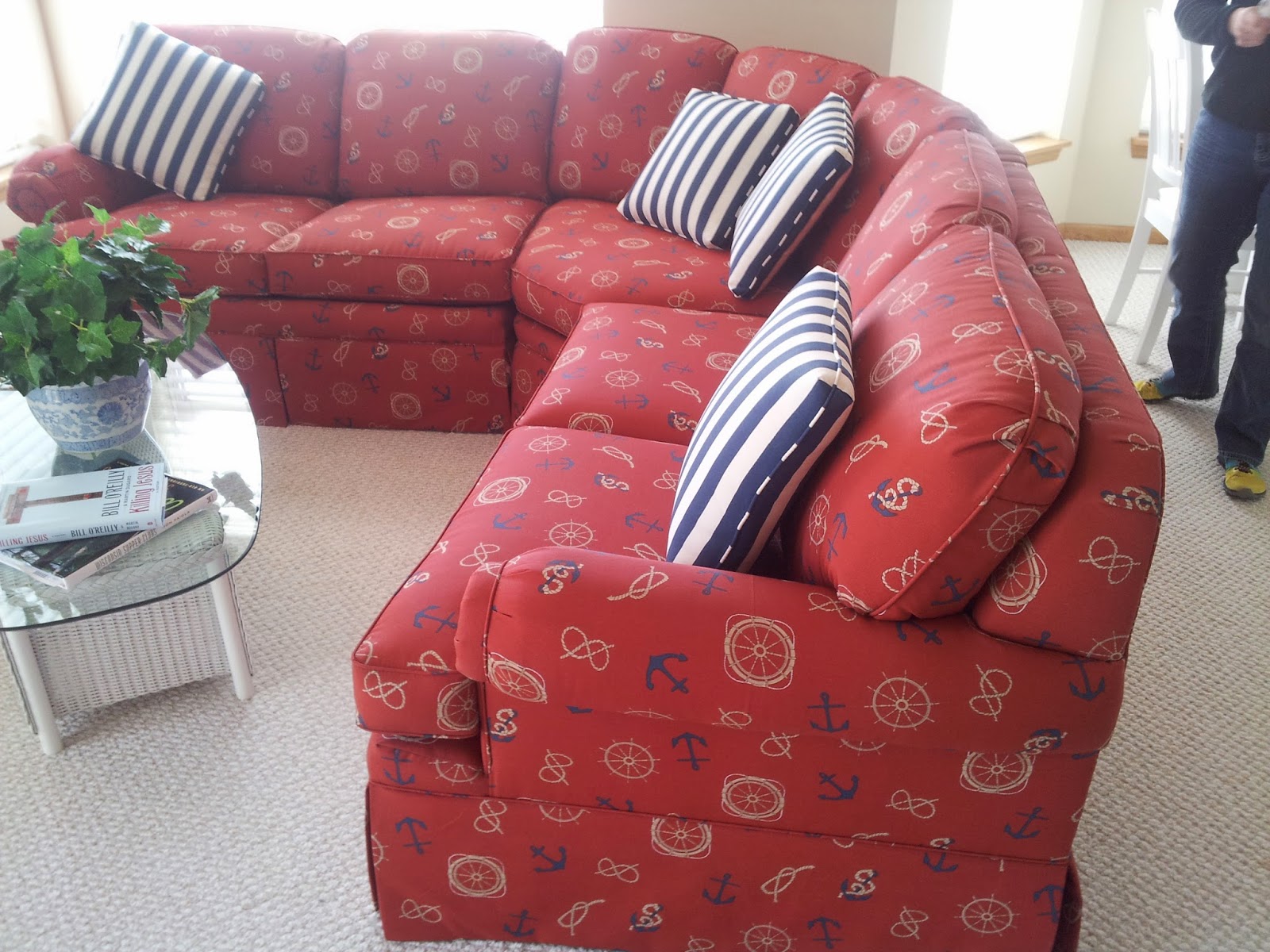 Homestyle Custom Upholstery and Awning Before And After Couch And