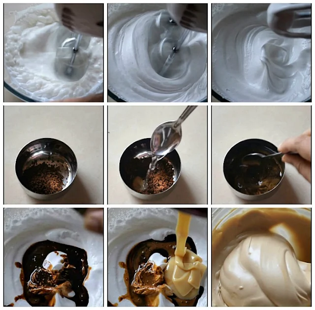 step by step pictures of how to make eggfree nochurn coffee icecream