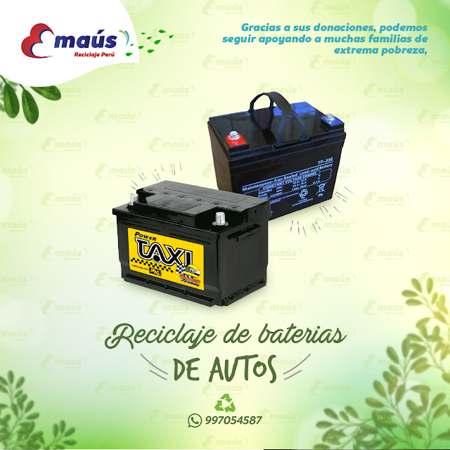 Reciclaje de batería de Autos - Emaús Reciclaje Perú