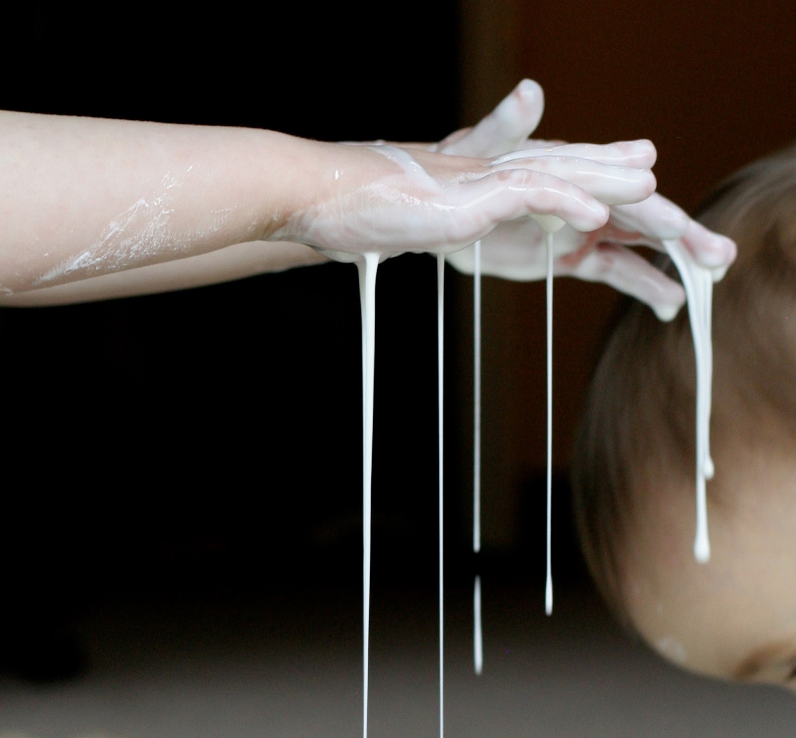 Super Easy Sensory Play Cornstarch and Water