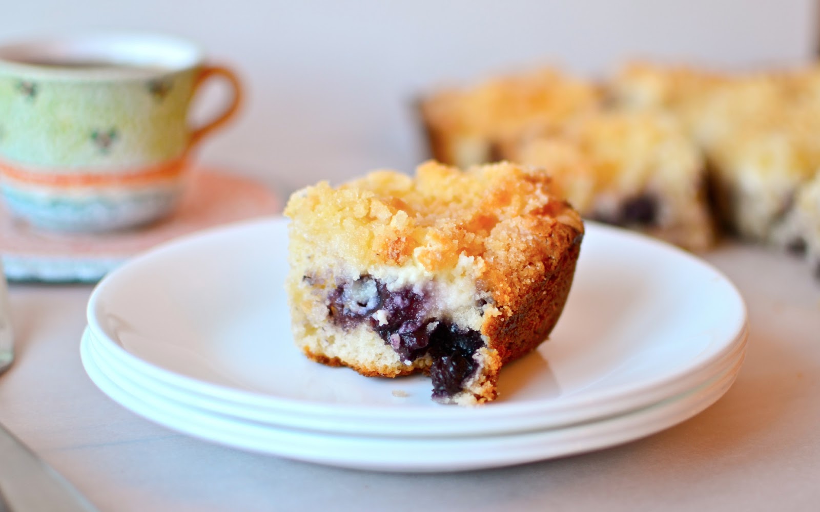 Yammie's Noshery Blueberry Cream Cheese Coffee Cake with Crispy Butter