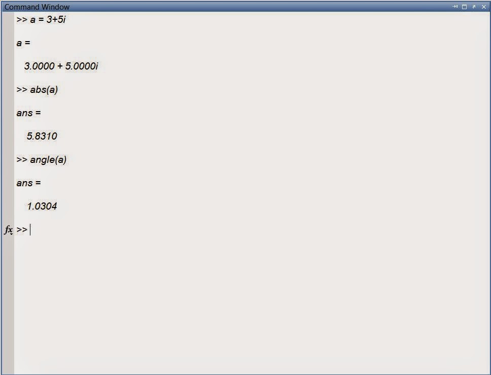 Mekatronik MATLAB 3.Karmaşık Sayılar
