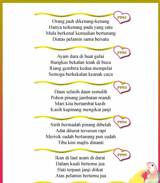 Meminang pihak lelaki pantun JURNAL DALAM