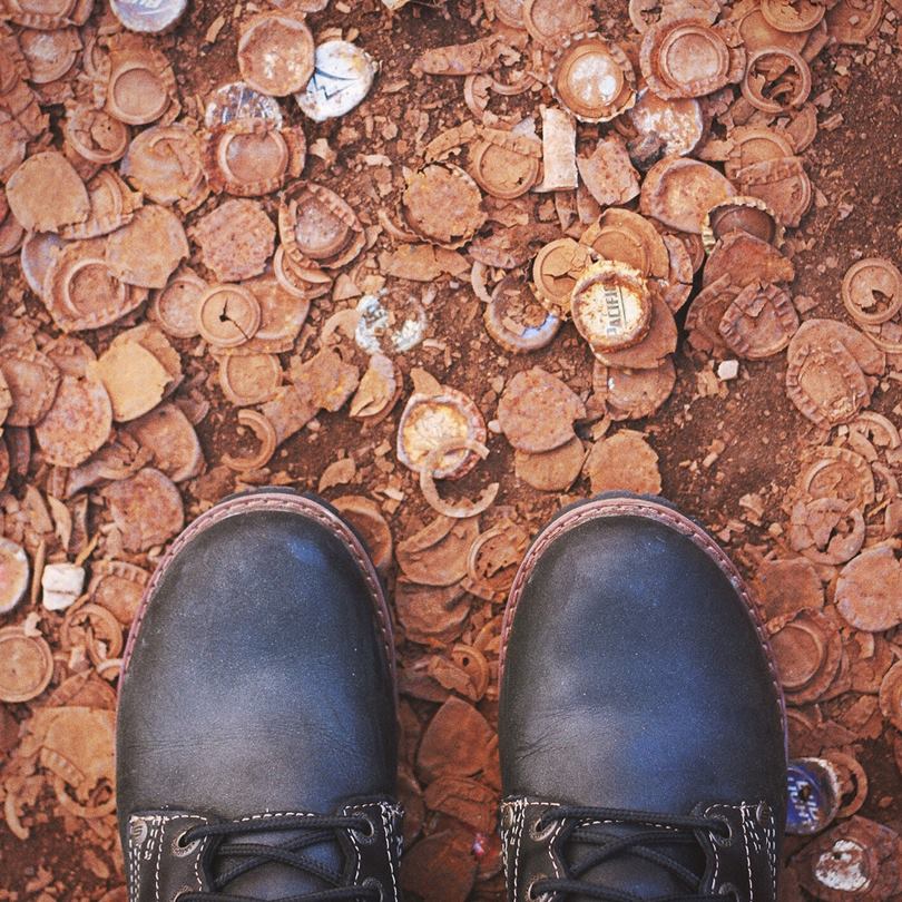 Bottle Cap Alley A street paved with Bottle Caps