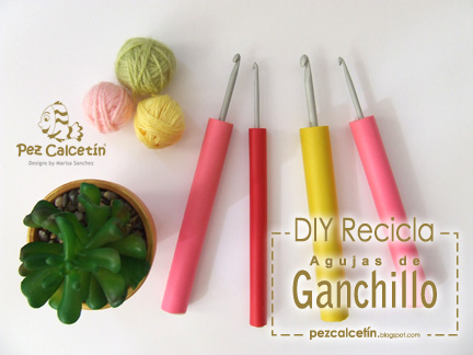 "pez calcetin" ·"recicla" "agujas ganchillo"