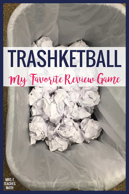 Trashketball is my favorite review game for middle school or high school kids.  It works with any topic (I use it in math) and my students LOVE it.  FREE DOWNLOAD