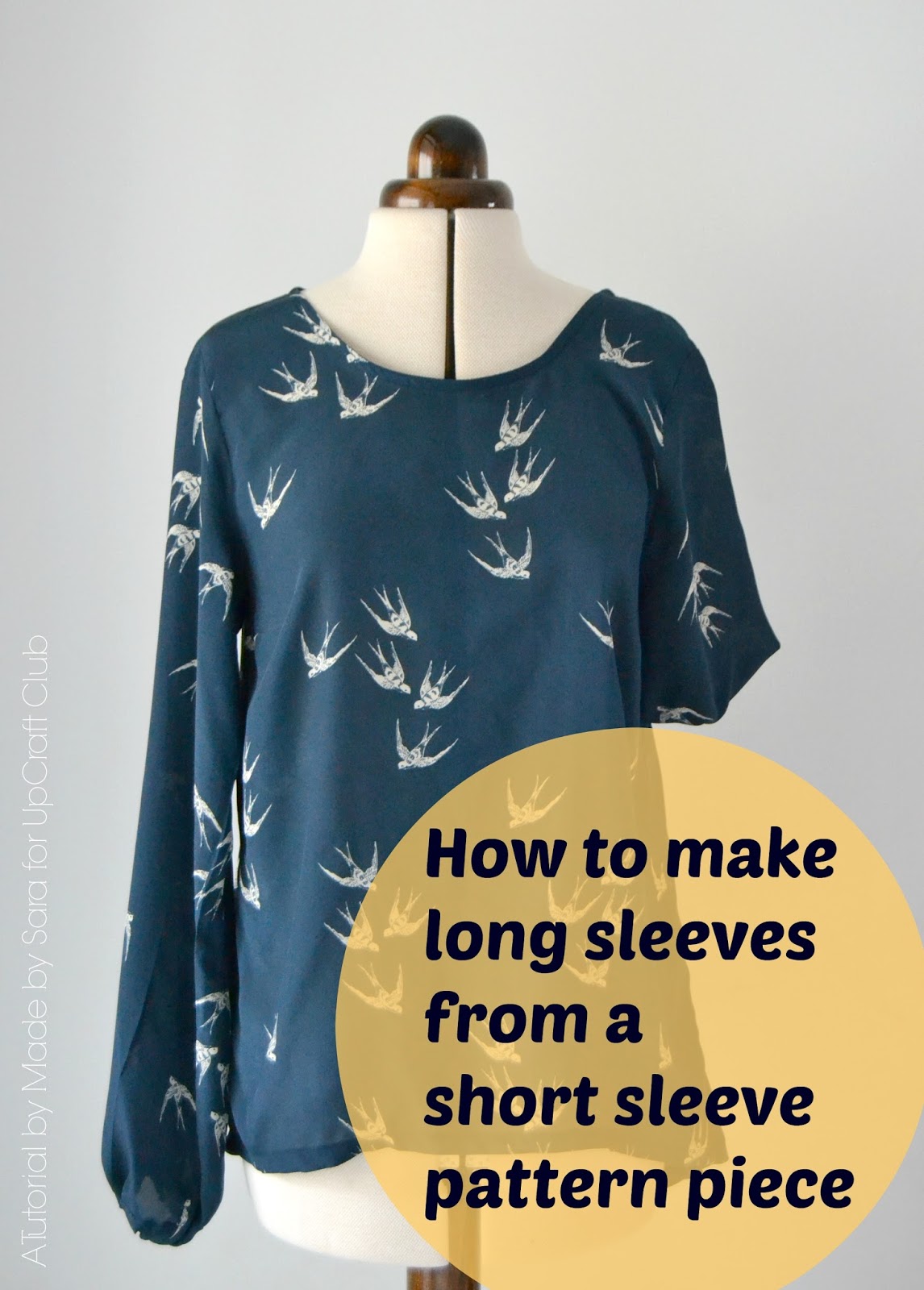 Sewing Tutorial: How to make long sleeves from a short sleeve pattern ...