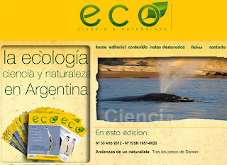  Revista Eco Ciencia y Naturaleza, ballena en la portada