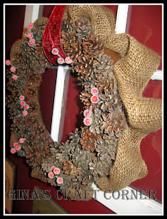 DIY Pinecone Wreath-Gina's Craft Corner