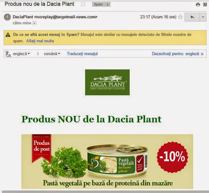 spam dacia plant
