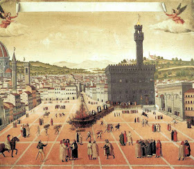 Painting of the execution of Savonarola in Florence