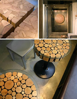 gambar meja kursi dari limbah kayu jati modern