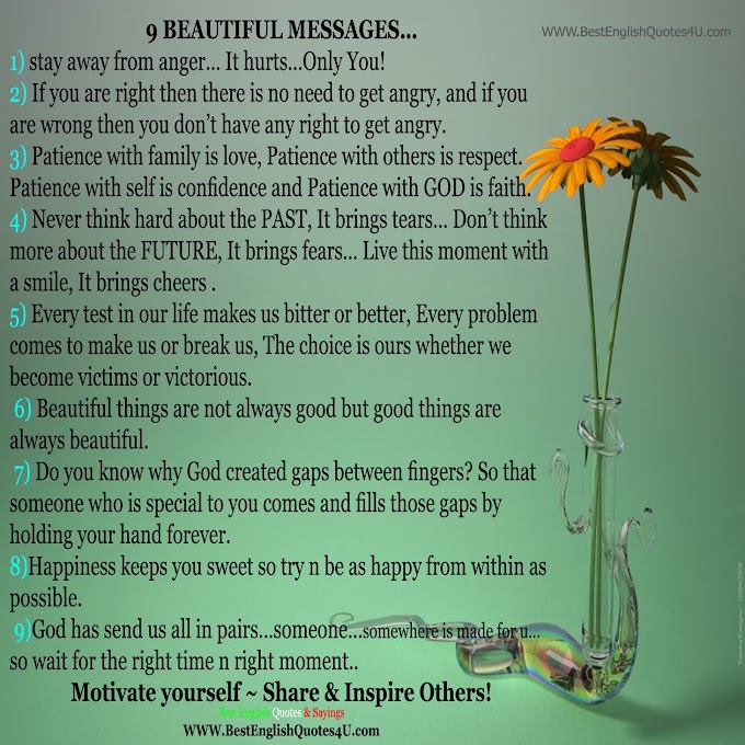 9 BEAUTIFUL MESSAGES…