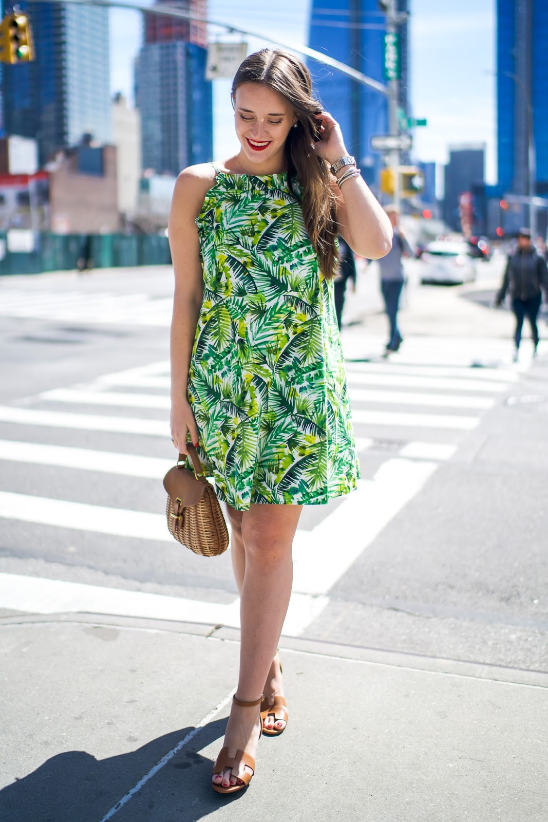 Banana Leaf Dress Under $100 styled by popular New York fashion blogger, Covering the Bases