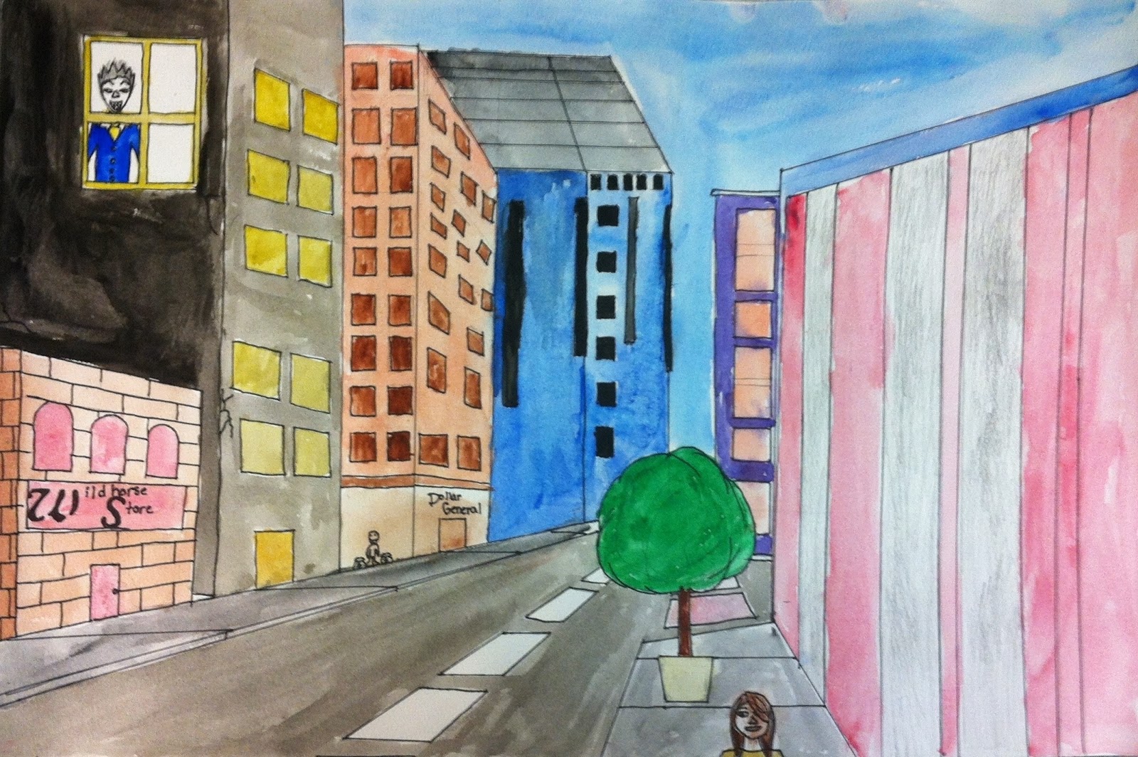 Red Grooms Inspired: East Nashville Magnet Middle School: 8th Grade