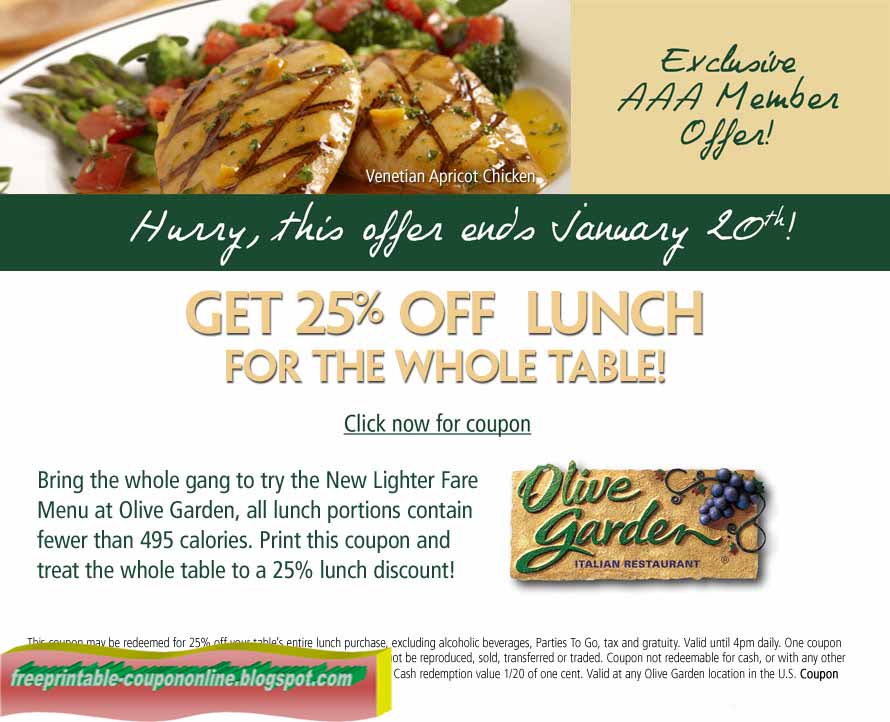 Printable Coupons 2019 Olive Garden Coupons
