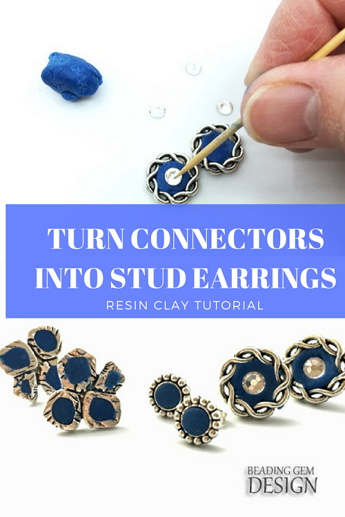 Easy Stud Earrings Tutorial Uses Metal Connectors Rondelles Easy Stud Earrings Tutorial Uses Metal Connectors Rondelles