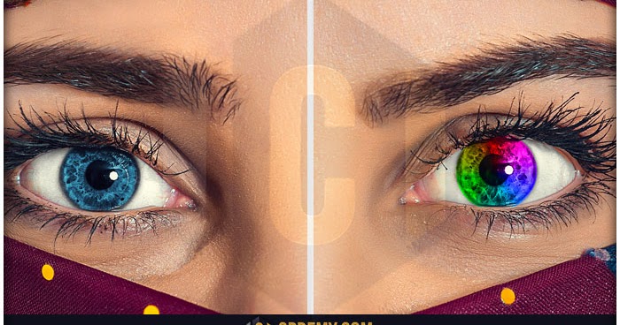 Rainbow Color Eyes Effect In Photoshop Cpdemy Cpdemy Digital Tips Web Design Ui Design Resources Tutorials