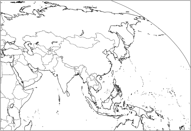 Blank Map Of Central Asia With Borders 72