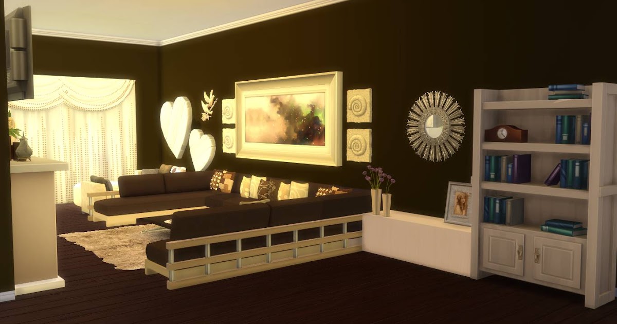 Sims 4 Room Download: Elle's Living Room | Sanjana Sims Studio