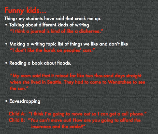 Second Grade Thrills: LOL&ndash; Funny Kids!