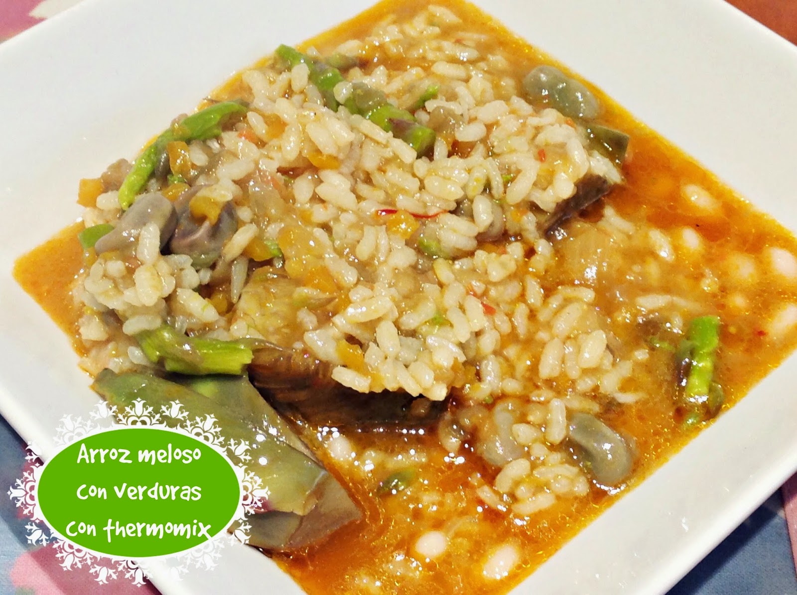 ARROZ CALDOSO CON VERDURAS CON THERMOMIX