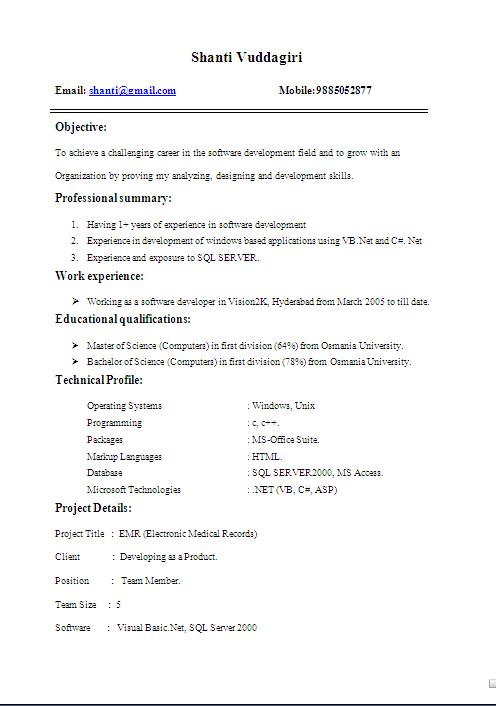 winning resume