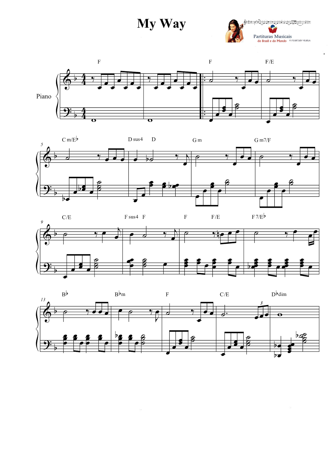 Partituras Musicais My Way Elvis Presley Piano n.º 1553 Partituras Musicais My Way Elvis Presley Piano n.º 1553