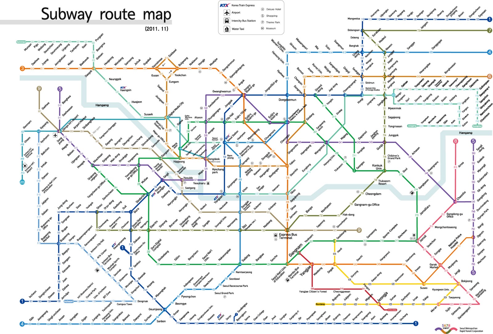 Seoul Rail Map