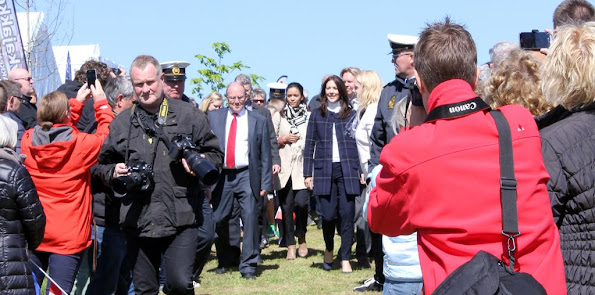 Crown Princess Mary of Denmark attended the opening of the new tourist attraction Little Belt Bridge on May 10, 2015 in Copenhagen, Denmark. 