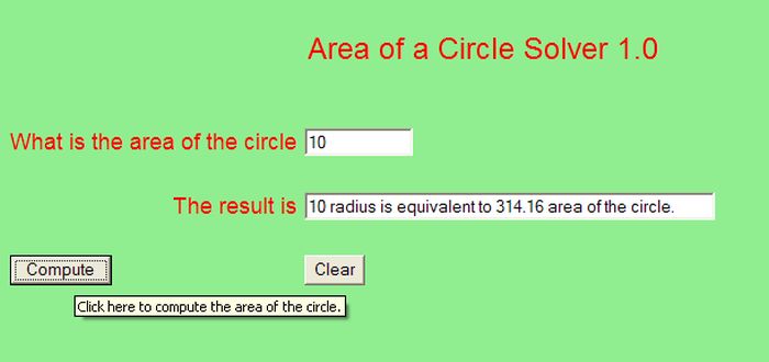 Free Programming Source Codes and Computer Programming Tutorials: Area ...