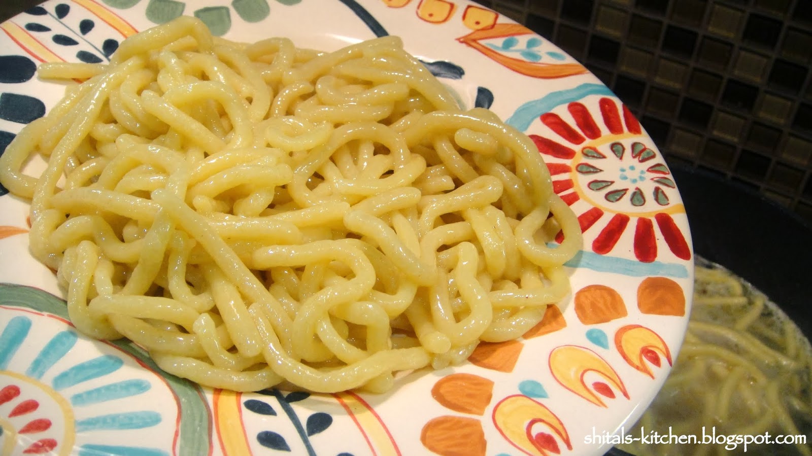 Shital'sKitchen Eggless Spaghetti with Alfredo Sauce